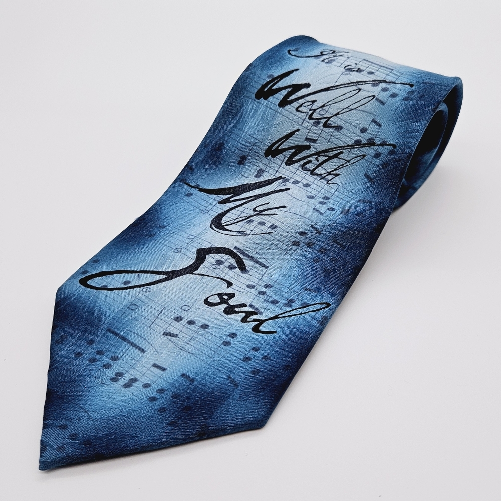 FREE MAN APPAREL | "It Is Well With My Soul" sheet music 100% silk neck tie